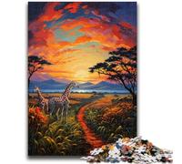 Puzzle 1000 pièces pour Adultes, Savane Africaine, Jeux éducatifs, Décoration d'intérieur, Cadeau d'anniversaire, Cadeaux pour 14 Ans et Plus, 50x75cm