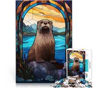 Puzzle 1000 pièces pour Adultes Sceau vitrail Jouets addictifs pour Le défi de l'intelligence cérébrale Idées Cadeaux 38x26cm