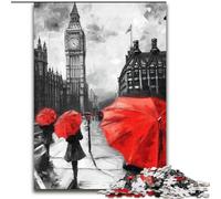 Puzzle 1000 pièces pour Adultes, scène de Rue de Londres, Casse-tête pour décoration Murale, Cadeaux d'anniversaire et de Noël Uniques pour Les 14 Ans 26x38cm