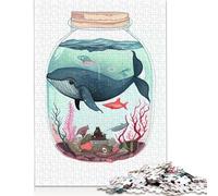Puzzle 1000 pièces pour Adultes Sea Lives in The Bottle Puzzles pour Adultes et Puzzles en Papier Décoration de la Maison Cadeaux de Vacances 38x26cm/1000pcs