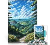 Puzzle 1000 pièces pour Adultes Sentier Serein de la vallée de la Montagne - Art du Paysage Naturel Jouets de Jeu Une œuvre d'art 38x26cm