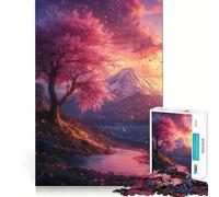 Puzzle 1000 pièces pour Adultes Sérénité des Fleurs de Cerisier Jeu de réflexion et de détente Artistique Cadeau de Noël (50x75cm)