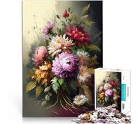 Puzzle 1000 pièces pour Adultes Série d'art Floral Style 4 Difficile à réaliser mais Amusant et Humoristique Jeu de défi Unique 50x70cm