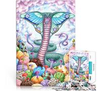 Puzzle 1000 pièces pour Adultes Serpent Papillon Séjour Anti-Stress pour Tuer Le Temps Renforcer l'amour Entre Les Couples 38x52cm