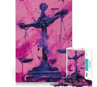 Puzzle 1000 pièces pour Adultes Signe du Zodiaque Balance Jeu de réflexion et d'exercice Ajustement Parfait Activité de Partage et de renforcement des Liens familiaux (50x75cm)