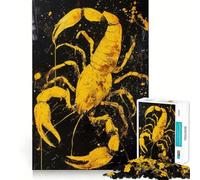 Puzzle 1000 pièces pour Adultes Signe du Zodiaque Scorpion Jeu de Concentration mentale Découpe Laser de qualité supérieure Activité Amusante en Famille Le Soir (50x75cm)