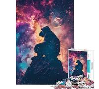 Puzzle 1000 pièces pour Adultes Silhouette Galaxie 1000 pièces Jeu de Puzzle à Faire soi-même Apprentissage Cadeau éducatif Cadeau de Noël ou d'anniversaire (50x75cm)