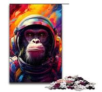 Puzzle 1000 pièces pour Adultes Singe Astronaute par SplattersLots of Thick Puzzle coloré Jeu Pratique 75x50cm