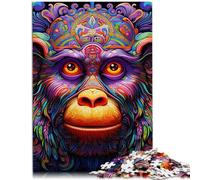Puzzle 1000 pièces pour Adultes Singe coloré Jouet éducatif 26x38 cm Jeu éducatif pour Anniversaire Noël