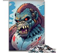 Puzzle 1000 pièces pour Adultes, Singe Cyborg Bleu, Jouets éducatifs, Jeux Anti-Stress, décoration d'intérieur Unique et Cadeaux (Taille 50x75cm)