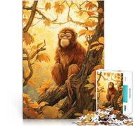 Puzzle 1000 pièces pour Adultes Singe dans la Jungle Réduction du Stress intéressante Renforcer l'amour Entre Les Couples 75x50cm