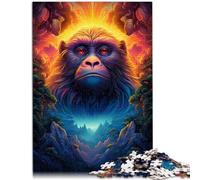 Puzzle 1000 pièces pour Adultes Singe doré défi éducatif 26x38 cm Anti-Stress défi Difficile pour Les Adolescents à partir de 14 Ans