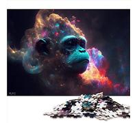Puzzle 1000 Pièces pour Adultes - Singe en Bois Grand Cadeau (Taille 50x75cm)