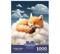 Puzzle 1000 Pièces pour Adultes Sleeping Red Fox Casse-tête pour Adultes - Décoration Parfaite - Cadeaux d'anniversaire Et Cadeaux Uniques 52x38cm/1000pcs
