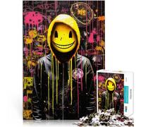 Puzzle 1000 pièces pour Adultes Smiley Effrayant v4 Jouets de Jeu pour Cadeau Familial Renforcer l'amour Entre Les Couples 38x26cm