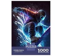 Puzzle 1000 Pièces pour Adultes Snowboard Puzzle pour Adultes Jeux Relaxants Analyse Et Logique, Idéal comme Cadeau pour Toute La Famille 52x38cm/1000pcs