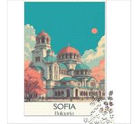 Puzzle 1000 pièces pour Adultes Sofia Capital City | Des cadeaux d'anniversaire et de Noël uniques amusants et originaux qui stimulent la mémoire et l'humour 38x26cm