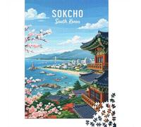 Puzzle 1000 pièces pour Adultes, Sokcho South Korea Travel Poster