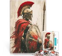 Puzzle 1000 pièces pour Adultes Soldat Guerrier Spartiate Jouets Jeux éducatifs Soulagement du Stress Bon Cadeau 38x26cm