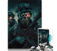 Puzzle 1000 pièces pour Adultes Soldat Zombie de l'armée Morte Puzzle 1000 pièces pour Adultes Jouets éducatifs Jeux Anti-Stress renforce l'amour Entre Couples (38x26cm)