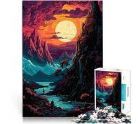 Puzzle 1000 pièces pour Adultes Sommets dorés Difficile à réaliser mais Amusant et Humoristique Œuvre d'art 75x50cm
