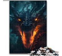 Puzzle 1000 pièces pour Adultes Souffle de Dragon Ardent Cadeau DIY Amusant Convient pour la décoration de la Maison, du Salon ou du Bureau (Taille : 26x38cm)