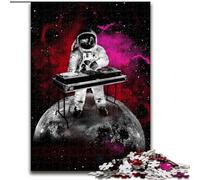 Puzzle 1000 pièces pour Adultes Space is The DJ Place en Bois, idéal pour Les Anniversaires, Noël et Halloween 50x75cm Décoration Artistique DIY, Cadeau d'anniversaire idéal