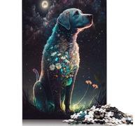 Puzzle 1000 pièces pour Adultes Space Labrador Jigsaws Exercice cérébral Défi Puzzles Jeu Cadeau pour 1000 pièces (75x50cm)