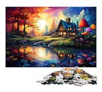 Puzzle 1000 pièces pour Adultes Spectacle psychédélique coloré œuvre d'art pour Adolescents de 14 Ans et Plus 1000 pièces (75 x 50 cm)