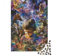 Puzzle 1000 pièces pour adultes Spirit_cosmic Puzzle créatif en bois rectangulaire, cadeaux de Noël pour amis et famille, 1000 pièces (75x50 cm)