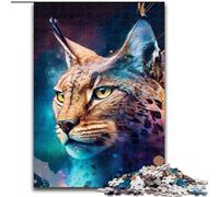 Puzzle 1000 pièces pour Adultes Spirit Lynx, 1000 pièces, idéal pour la décoration intérieure ou comme Cadeau (Taille 38x26cm).
