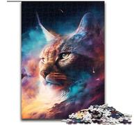 Puzzle 1000 pièces pour Adultes Spirit Lynx en Bois, idée Cadeau Unique de décoration d'intérieur DIY 50x75cm, idée Cadeau d'anniversaire, Jeu de réflexion Stimulant