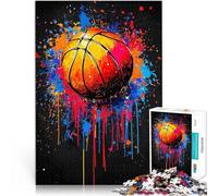 Puzzle 1000 pièces pour Adultes Splash Art de Basket-Ball Compétition de Vitesse Manuelle Interaction Parent-Enfant 38x26cm