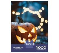 Puzzle 1000 Pièces pour Adultes Spooky Jack-o-Lantern Puzzle Adulte, Jouet, Décoration Murale, Cadeau d'anniversaire Unique 38x26cm/1000pcs