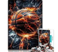 Puzzle 1000 pièces pour Adultes Sports Basketball Jigsaw Anti-Stress Staycation Kill Time Interaction Parent-Enfant 26x38cm