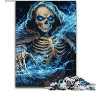 Puzzle 1000 pièces pour Adultes, Squelette de la Mort, en Bois, Jeu de réflexion pour Adolescents, pour Les fêtes, Taille 50x75cm