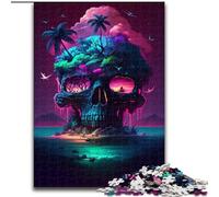 Puzzle 1000 pièces pour Adultes : Squelette d'île, Casse-tête Stimulant pour Adolescents, soirée de Jeux en Famille (Taille : 50x75cm)