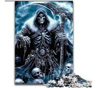 Puzzle 1000 pièces pour Adultes, Squelette Guerrier, Anti-Stress, défi Difficile, Cadeaux du Père Noël Secret, à partir de 14 Ans (Taille 26x38cm)