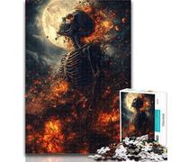 Puzzle 1000 pièces pour Adultes Squelette sous la Lune 1000 pièces pour Adultes, idéal comme Cadeau pour Toute la Famille Convient pour Et 14 50x75cm