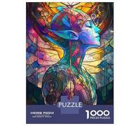 Puzzle 1000 Pièces pour Adultes Stained Glass Figure Puzzle Casse-tête Difficile, Idéal comme Cadeau pour Toute La Famille 70x50cm/1000pcs