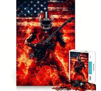 Puzzle 1000 pièces pour Adultes Star du Football américain Jeu de mémoire et de Concentration Format Compact et sans Espace Idéal pour des Moments de Jeu en Famille (38x52cm)