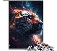 Puzzle 1000 pièces pour Adultes Star Hunter Tiger en Carton, Interaction familiale et défi cérébral, défi d'activité familiale 1000 pièces(26x38cm)