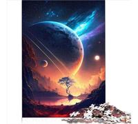 Puzzle 1000 pièces pour Adultes Starlit_Horizon_Landscape Puzzles pour Adultes Puzzle en Bois Puzzles pour Adultes Enfants Excellent Cadeau de Noël （50x75 cm）