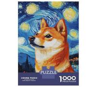 Puzzle 1000 Pièces pour Adultes Starry Shiba Art-1 Puzzle Casse-tête Jeu De Réflexion Cadeau pour Femmes Difficile Et Stimulant 70x50cm/1000pcs