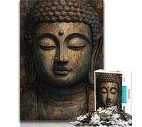 Puzzle 1000 pièces pour Adultes Statues de Bouddha, Aide Le Cerveau à exercer Jouets addictifs pour cultiver la Patience Décoration Parfaite 38x26cm