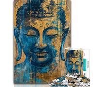 Puzzle 1000 pièces pour Adultes Statues de Bouddha, Jeu éducatif Familial, décoration Murale, Cadeaux d'anniversaire et de Noël Uniques (75x50cm)
