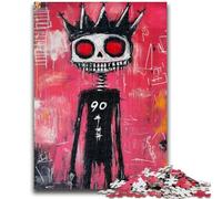 Puzzle 1000 pièces pour Adultes Style Basquiat Roi Squelette Difficile Cadeaux pour Les Amis et la Famille Convient pour Et 14 50x75cm