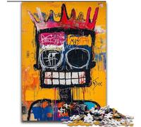 Puzzle 1000 pièces pour Adultes, Style Basquiat, tête de Mort, pour Adolescents et familles, idéal pour décorer et stimuler Le Cerveau (Taille 26x38cm)