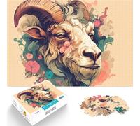 Puzzle 1000 pièces pour Adultes Style de Dessin animé de chèvre pour Le Jeu éducatif Challenge Toy Jeu de défi Unique 75x50cm