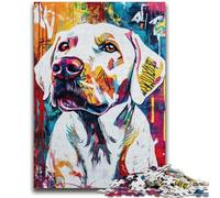 Puzzle 1000 pièces pour Adultes, Style Labrador Basquiat, Puzzle 1000 pièces, Anti-Stress, Difficile, décoration d'intérieur et Cadeaux Uniques (38x26cm)